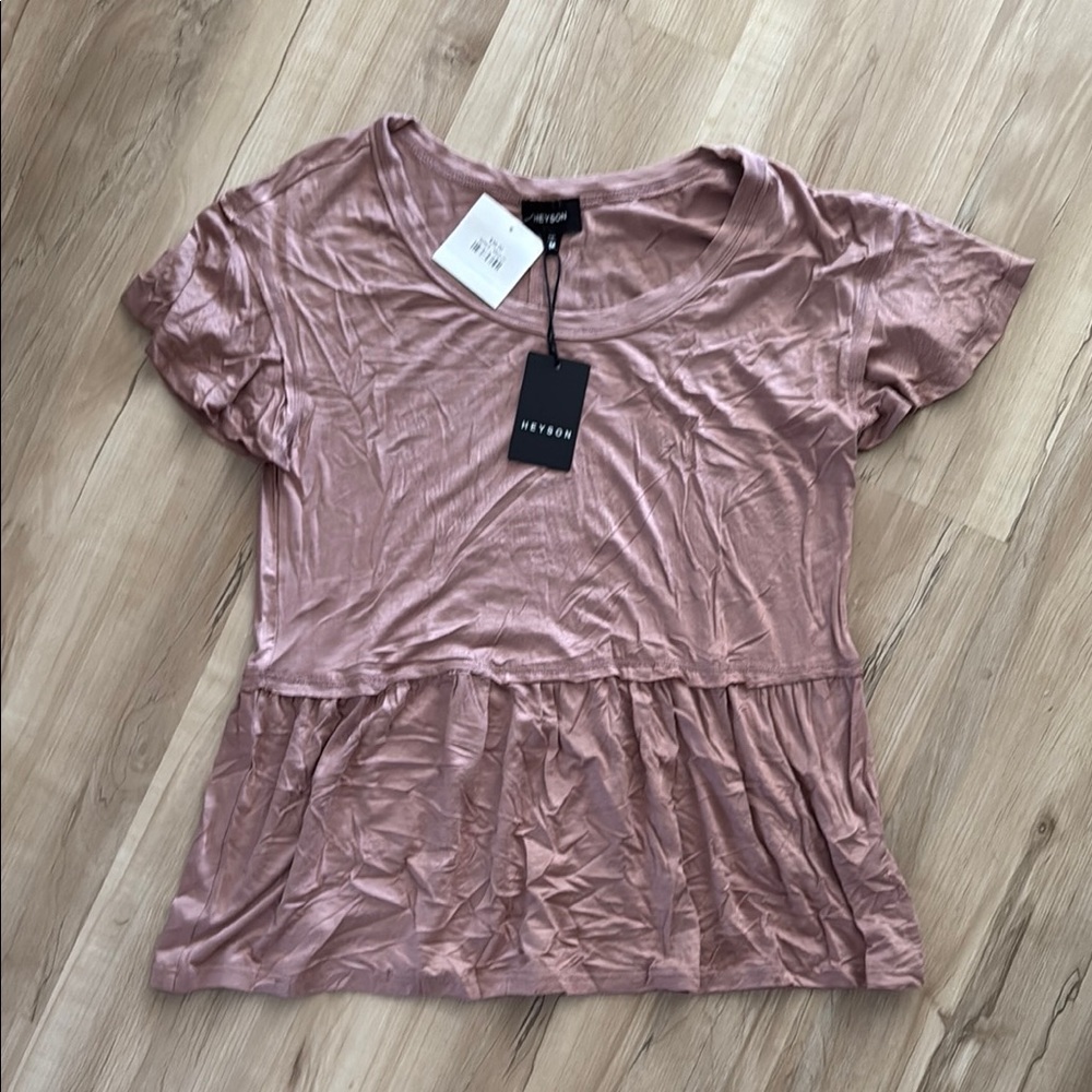 MYBOO Women's Mauve Peplum Blouse